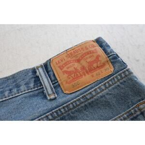 Levi's 550 Relaxed Fit Straight Blue Denim Jeans Mens Size 42 x 30